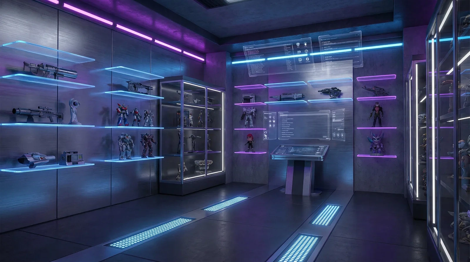 17c一起草网页版虚拟收藏室3D展示空间效果图